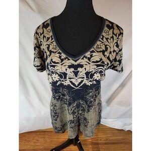 Vintage Vanilla Sugar Baby Tee Style Shirt Size XL Multicolor Rhinestone Y2K